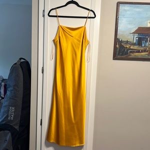 Satin slip on top shop dress